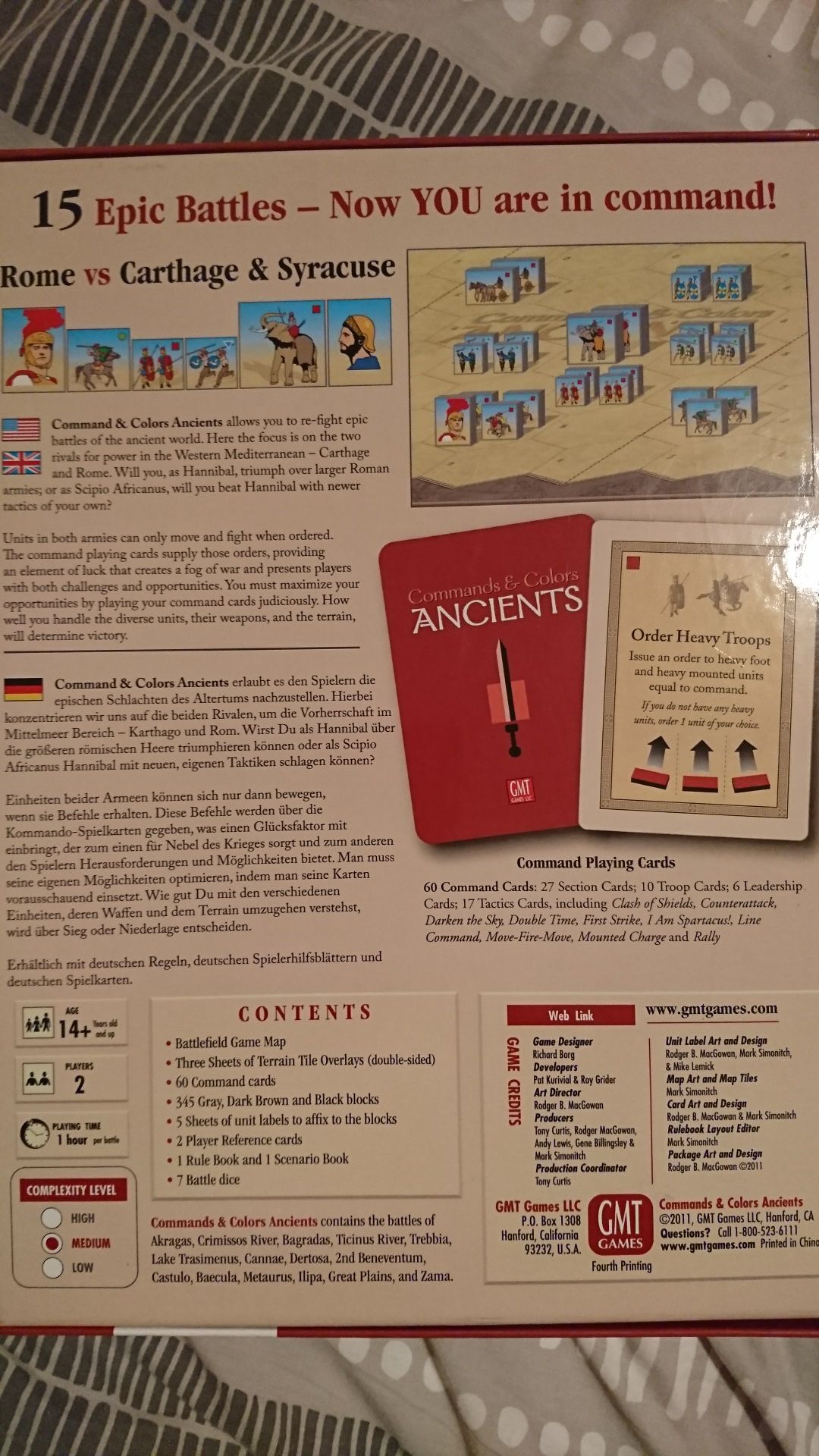 Command and Colors Ancients  (2) board game collectible [Barcode 817054010073] - Main Image 2