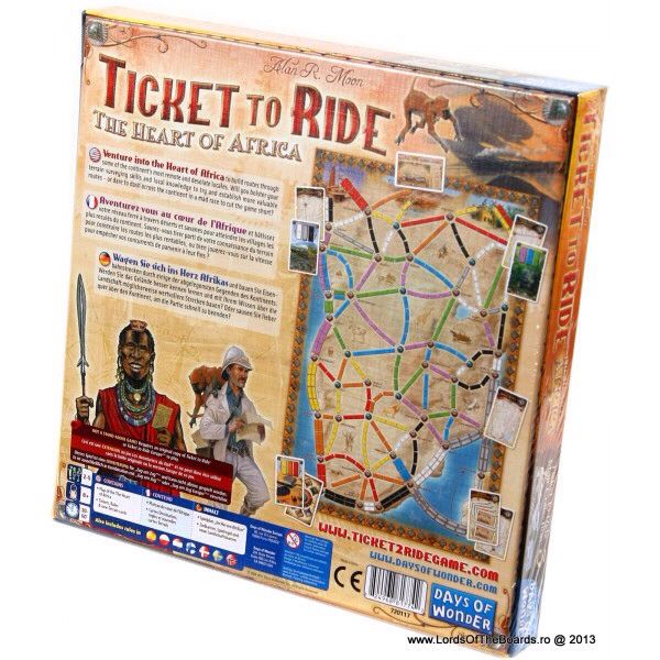 Ticket To Ride The Heart Of Africa  (2-5) board game collectible [Barcode 824962811142] - Main Image 2