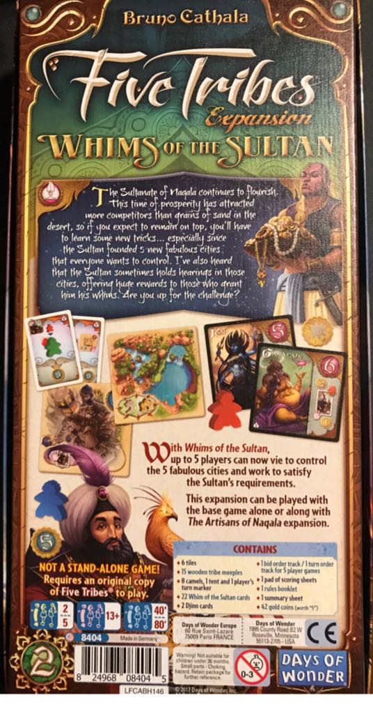 Five Tribes: Whims Of The Sultan  (2-5) board game collectible [Barcode 824968084045] - Main Image 2