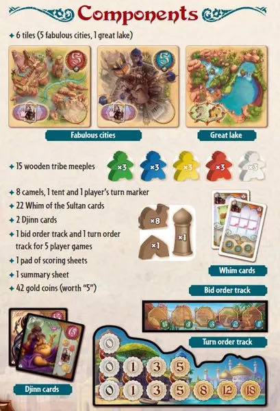 Five Tribes: Whims Of The Sultan  (2-5) board game collectible [Barcode 824968084045] - Main Image 3