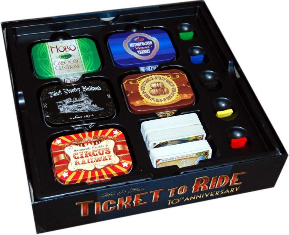 Ticket To Ride 10th Anniversary Edition  (2-5) board game collectible [Barcode 824968617205] - Main Image 4