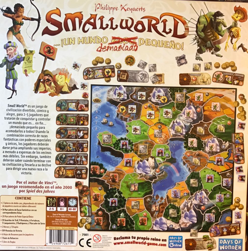 Small World  (2-5) board game collectible [Barcode 824968726112] - Main Image 2