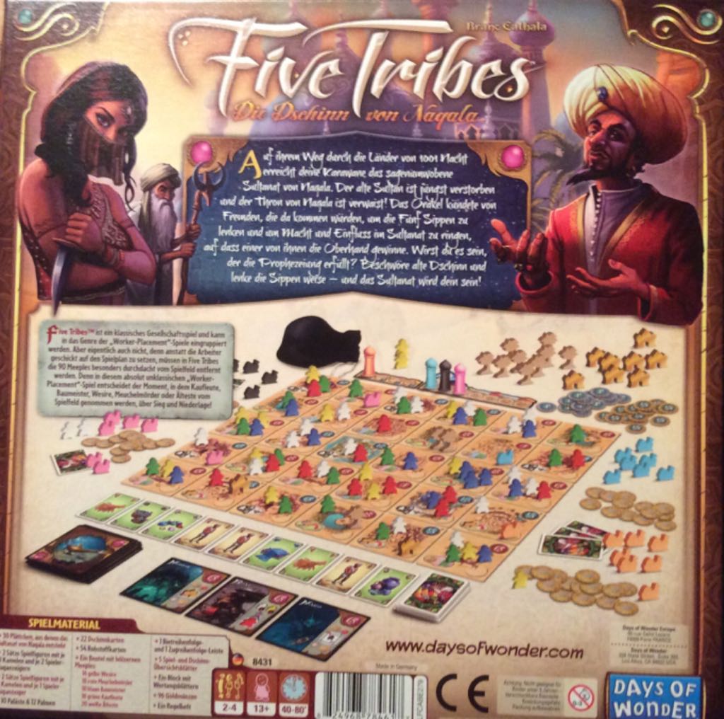 Five Tribes, Die Dschinn Von Nagala  (2-4) board game collectible [Barcode 824968784617] - Main Image 2