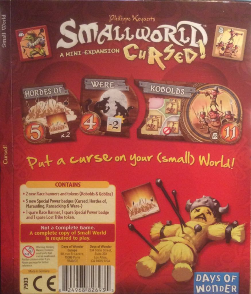 SmallWorld Cursed!  (2-5) board game collectible [Barcode 824968826935] - Main Image 2