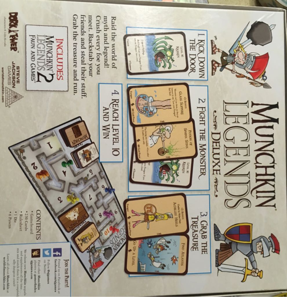 Munchkin: Legends Deluxe  (3-6) board game collectible [Barcode 837654322178] - Main Image 2