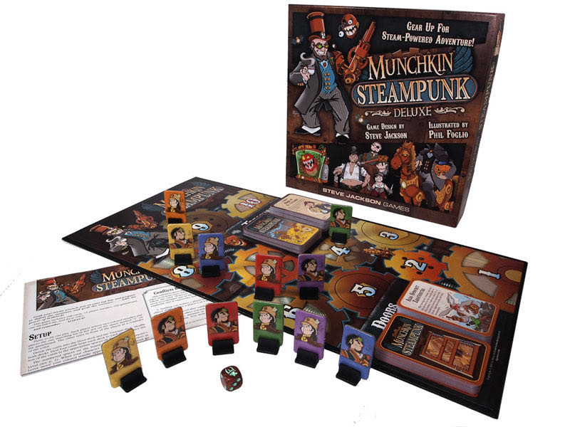 Munchkin Steampunk Deluxe  (3-6) board game collectible [Barcode 837654322482] - Main Image 2