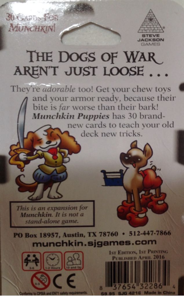 Munchkin Puppies  (3-6) board game collectible [Barcode 837654322864] - Main Image 2