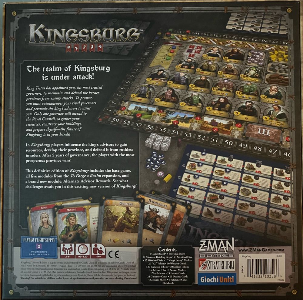 Kingsburg 2nd Edition  (2 - 5) board game collectible [Barcode 841333102586] - Main Image 2