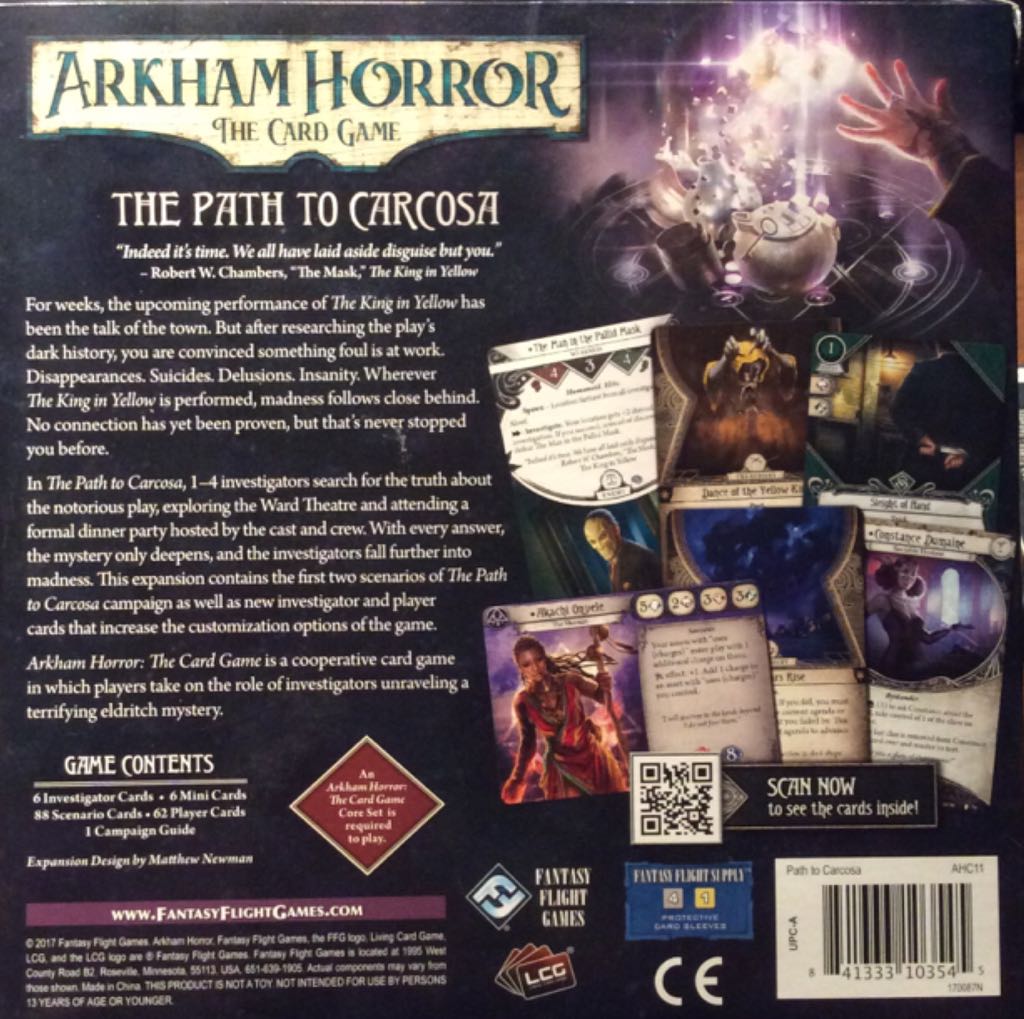 Arkham Horror LCG: The Path To Carcosa  (1-4 (2)) board game collectible [Barcode 841333103545] - Main Image 2