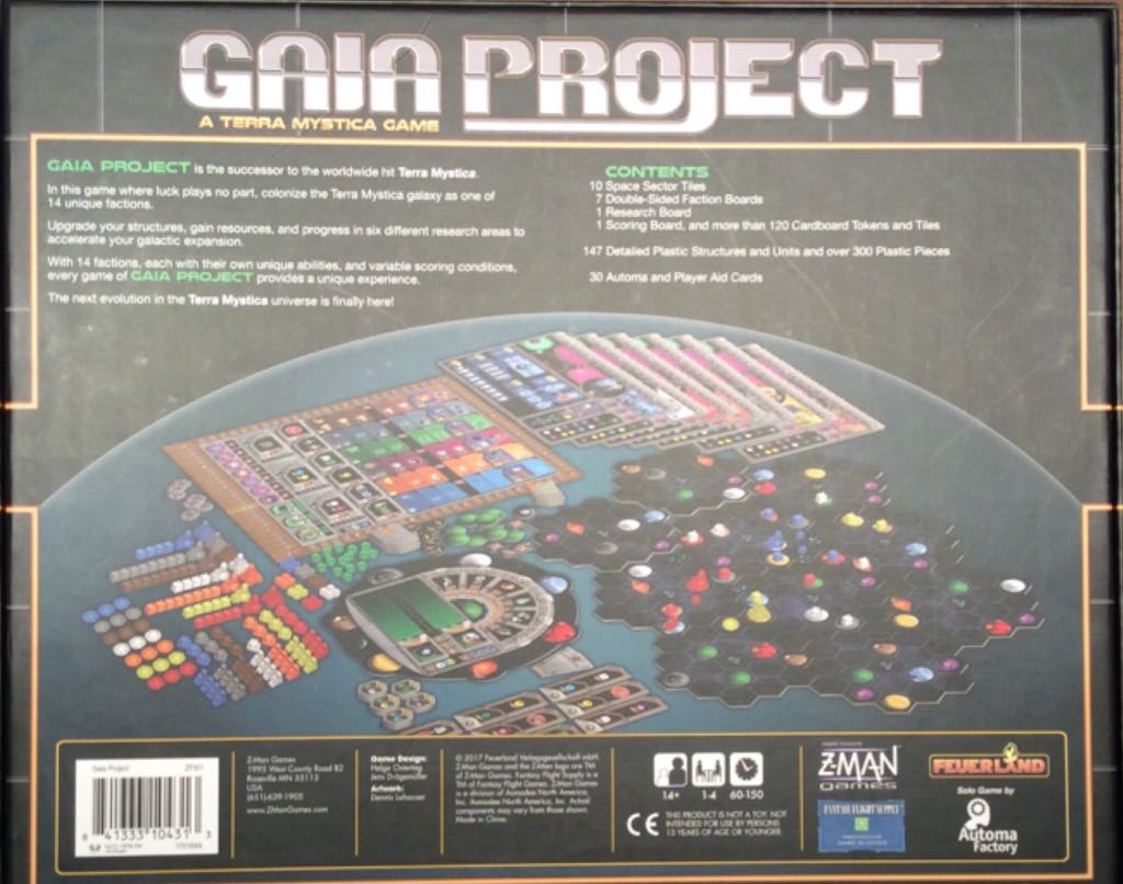 Gaia Project  (1-4) board game collectible [Barcode 841333104313] - Main Image 2