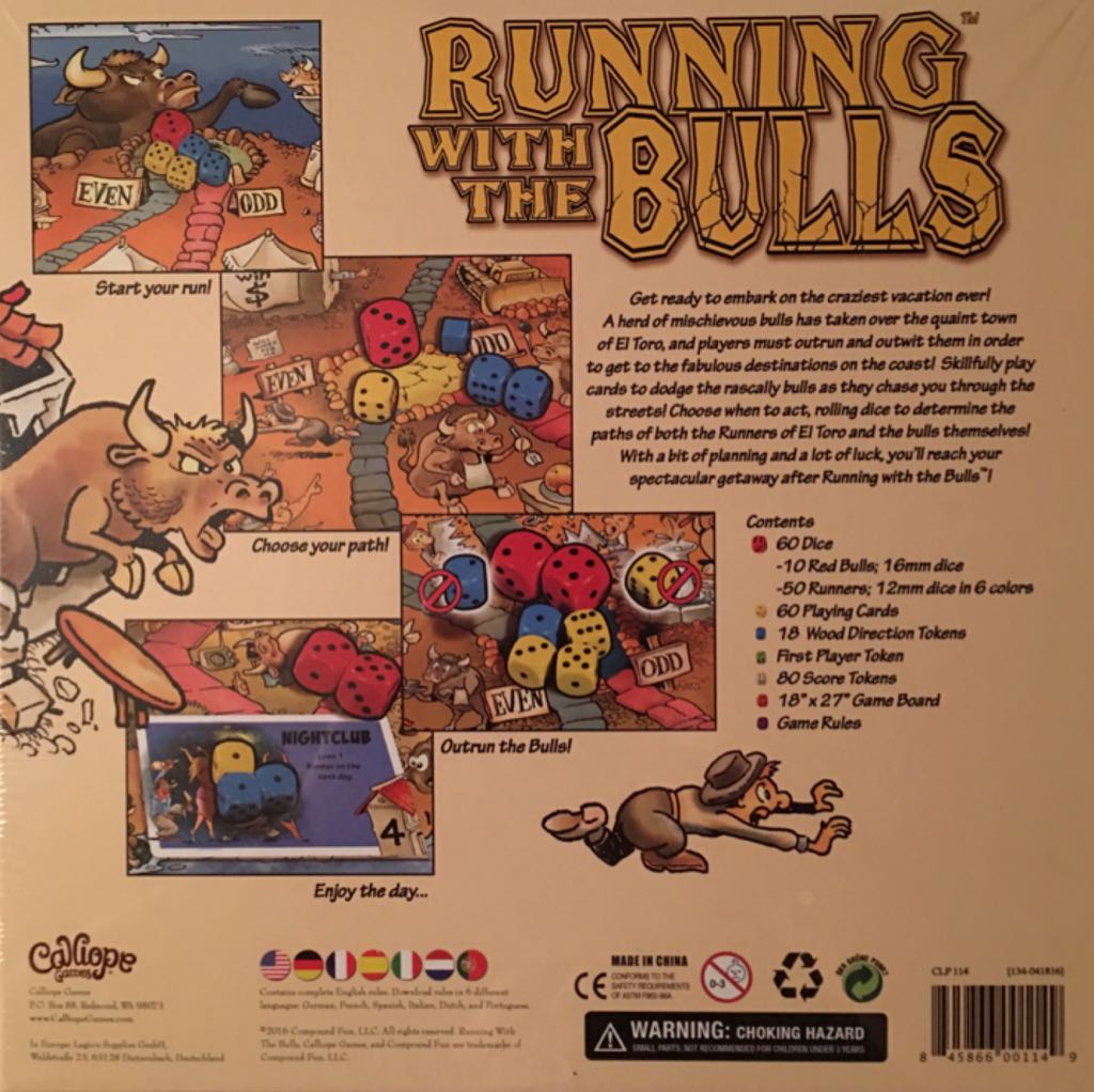 Running With The Bulls  (2-6) board game collectible [Barcode 845866001149] - Main Image 2