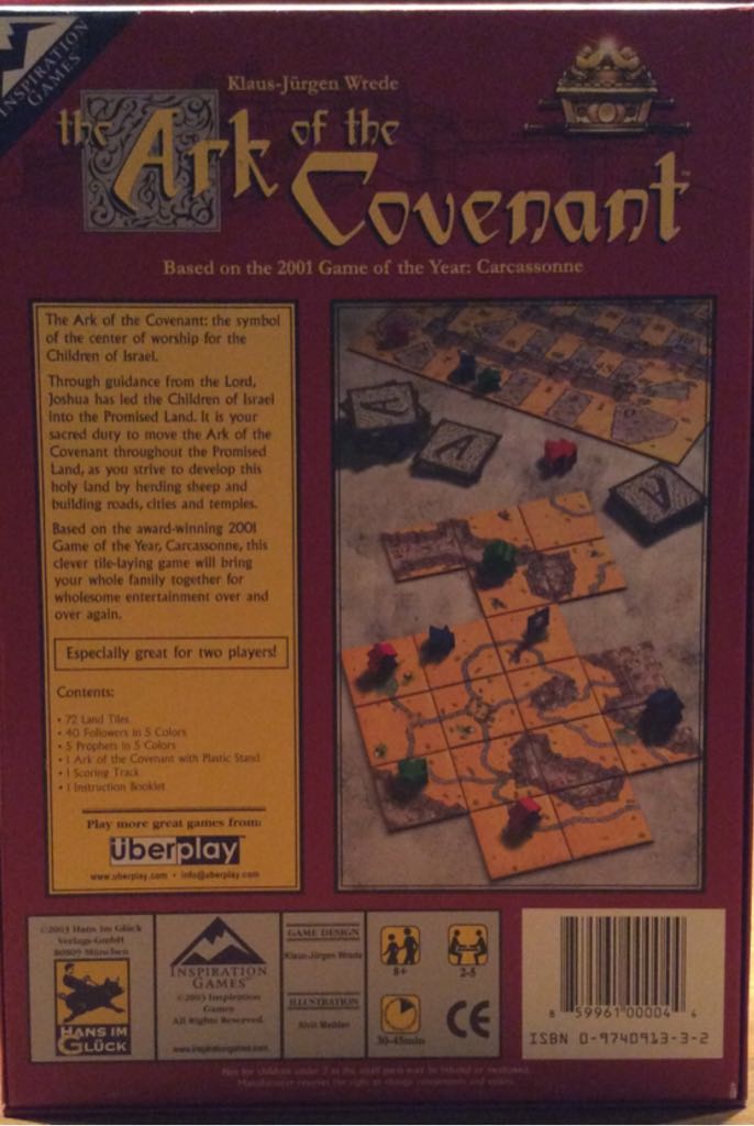 Carcassonne: The Ark of the Covenant  (2-5) board game collectible [Barcode 859961000044] - Main Image 2
