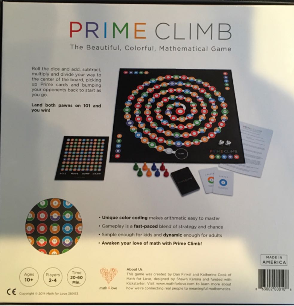 Prime Climb  (1-4) board game collectible [Barcode 863002000108] - Main Image 2
