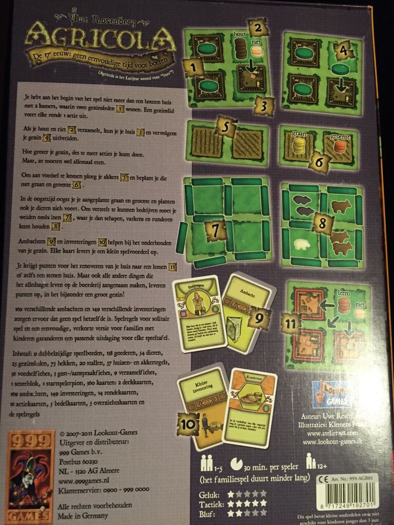 Agricola  (1-5) board game collectible [Barcode 8717249192701] - Main Image 2