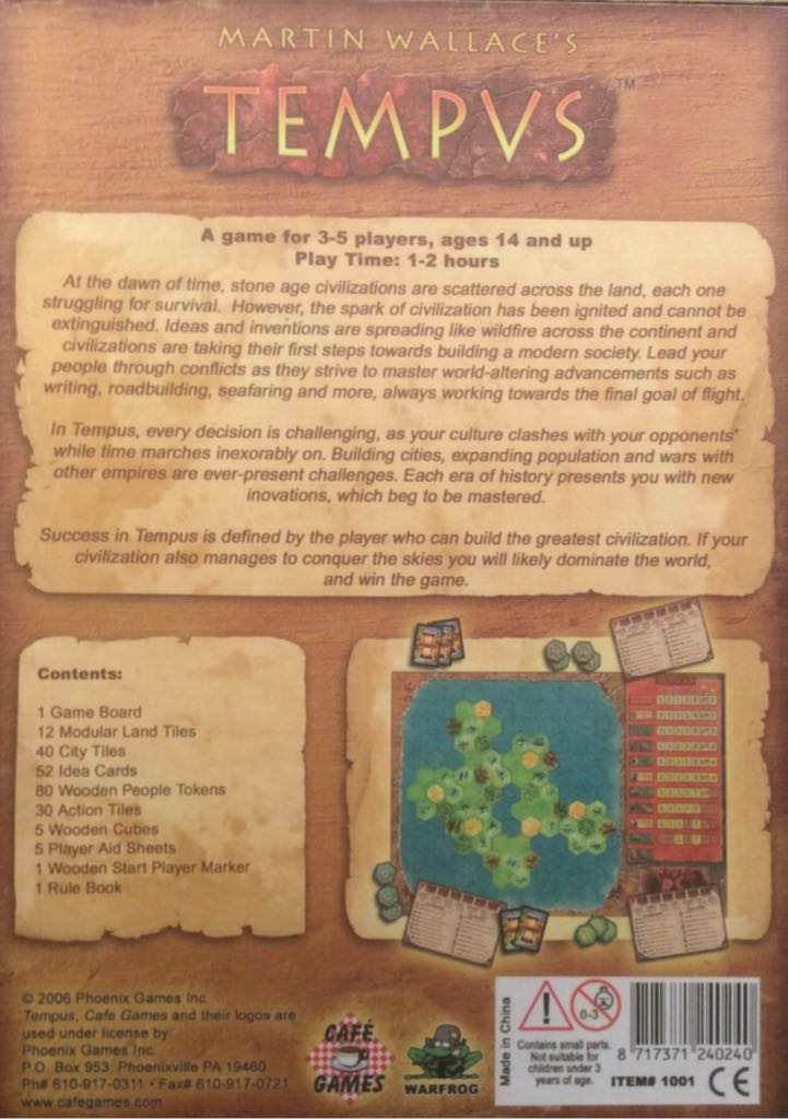 Tempus  (3-5) board game collectible [Barcode 8717371240240] - Main Image 2