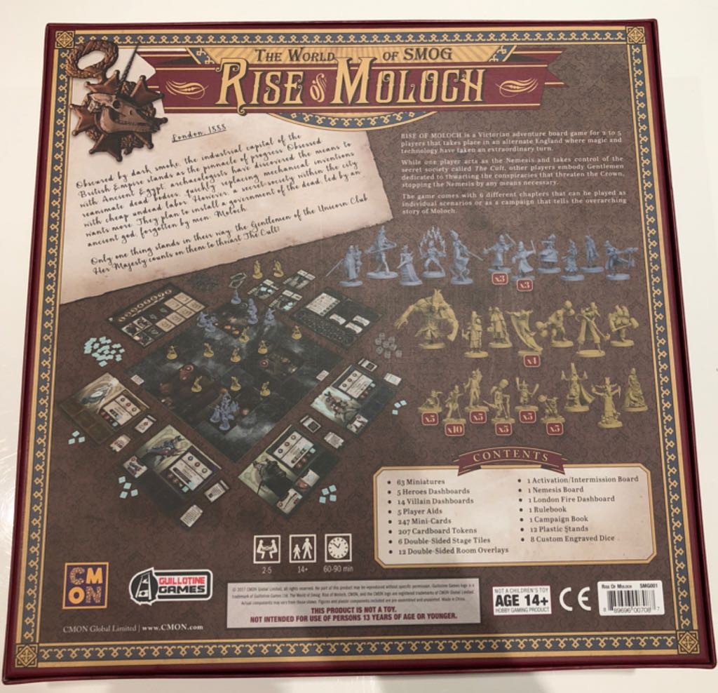 World Of Smog: Rise Of Moloch  (2-5) board game collectible [Barcode 889696007087] - Main Image 2