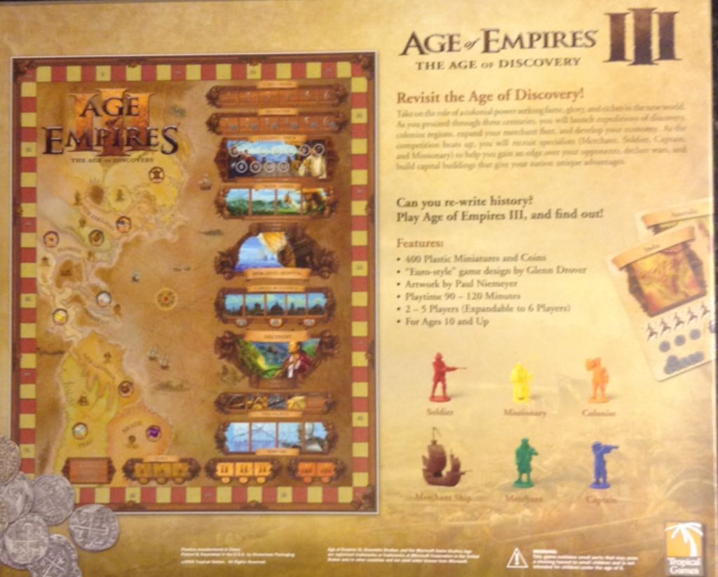 Age of Empires III: The Age of Discovery  (2 to 6) board game collectible [Barcode 896672001007] - Main Image 2