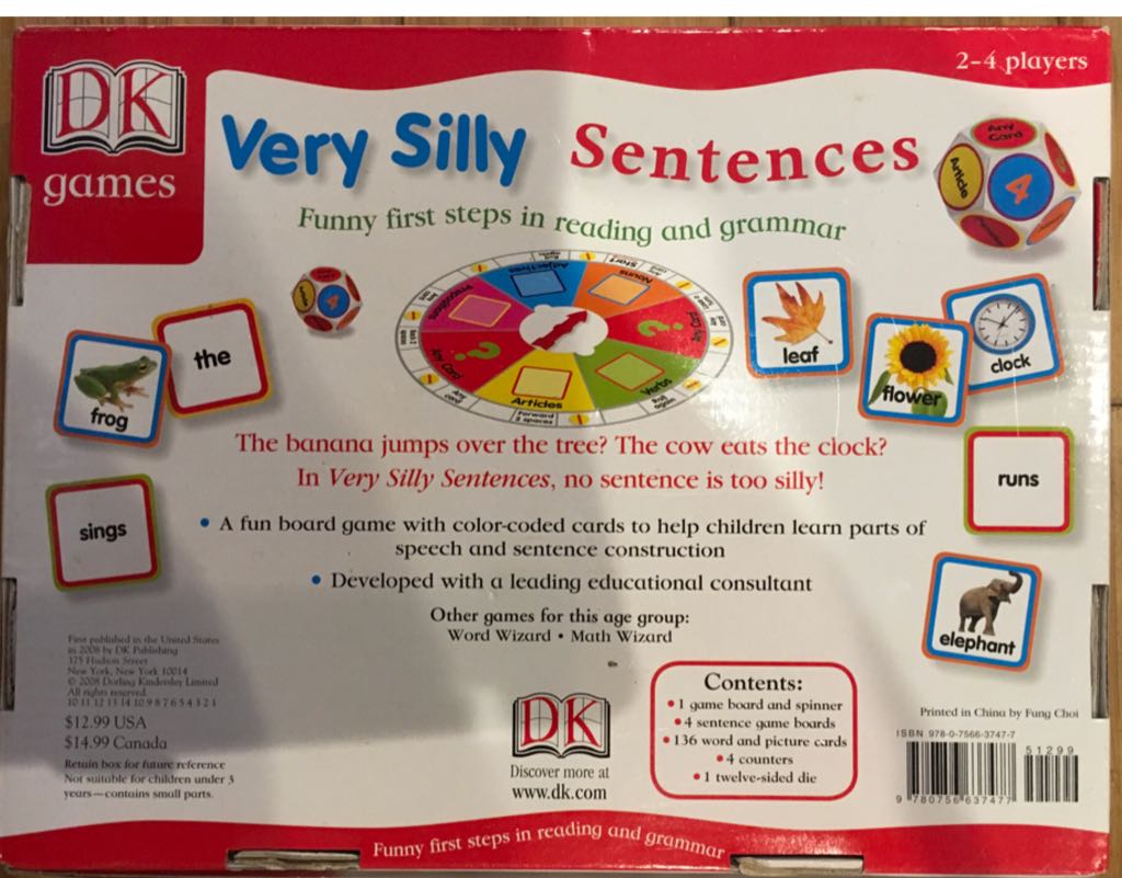 Very Silly Sentences by DK Publishing Hardcover Book  (2-4) board game collectible [Barcode 9780756637477] - Main Image 2