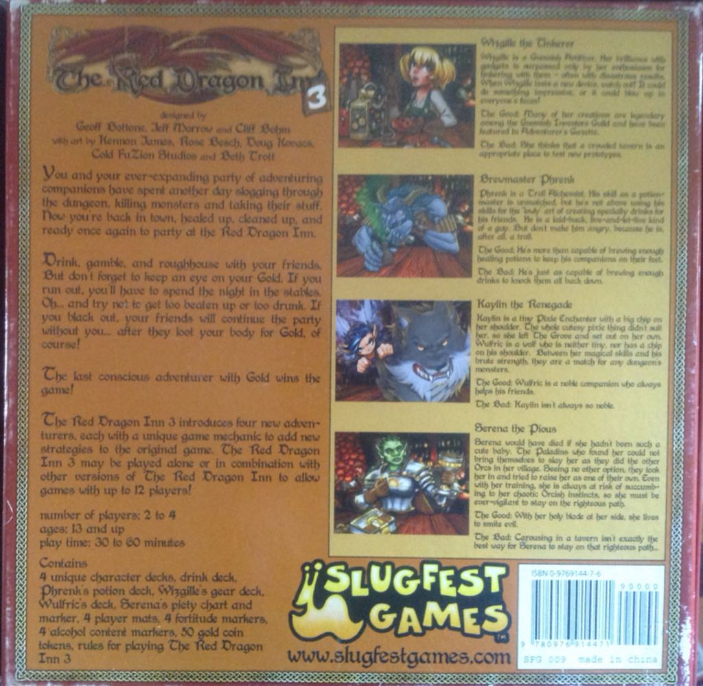 The Red Dragon Inn 3  (2-4) board game collectible [Barcode 9780976914471] - Main Image 2