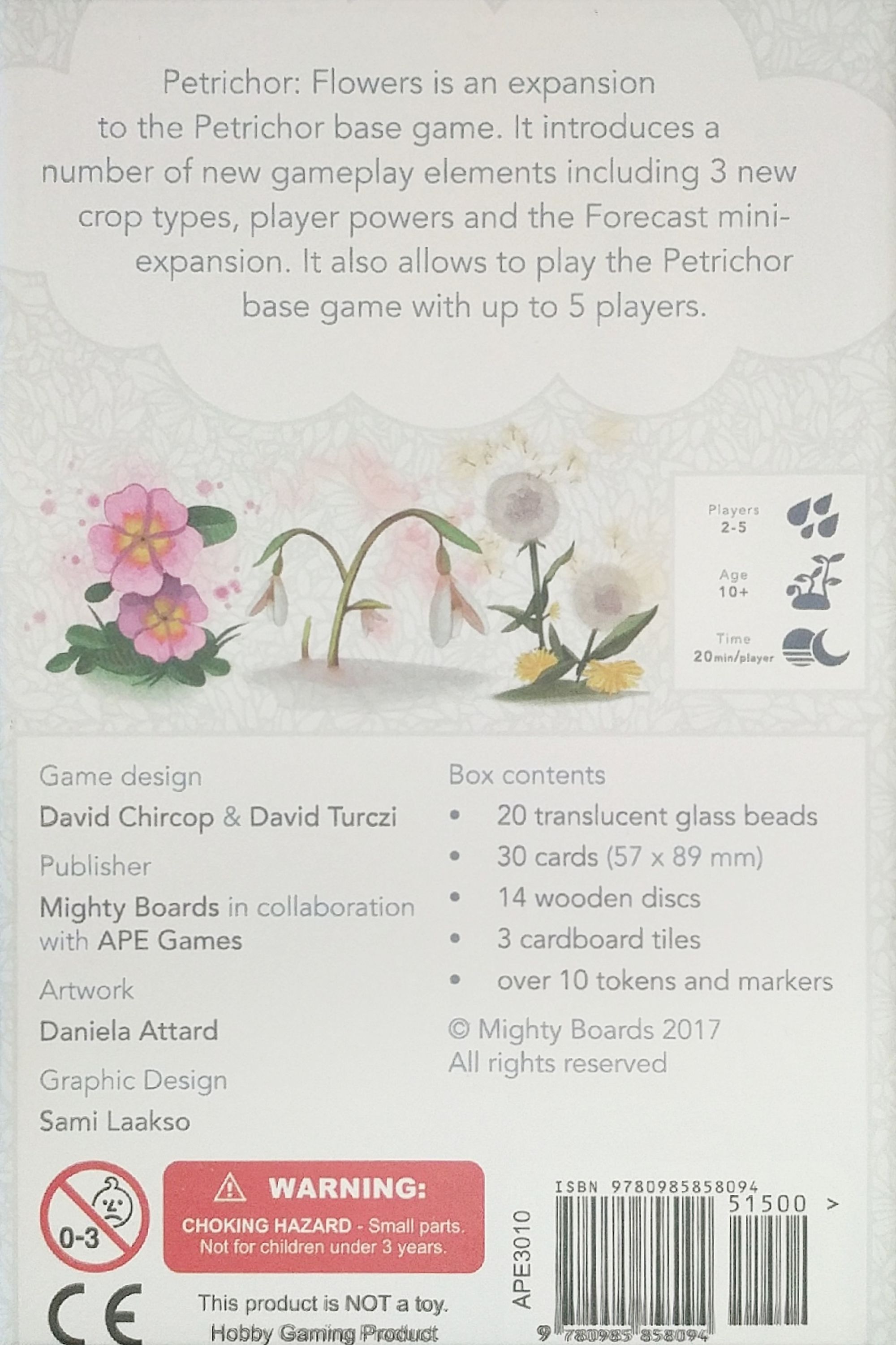 Petrichor: Flowers  (2-5) board game collectible [Barcode 9780985858094] - Main Image 2