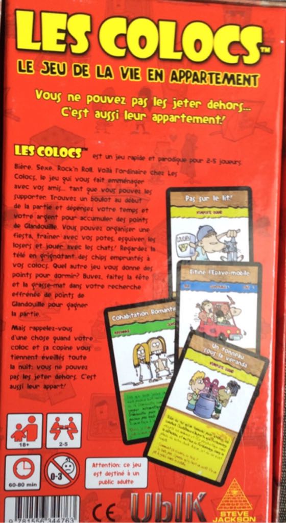 Les Colocs  (2-5) board game collectible [Barcode 9781556344763] - Main Image 2