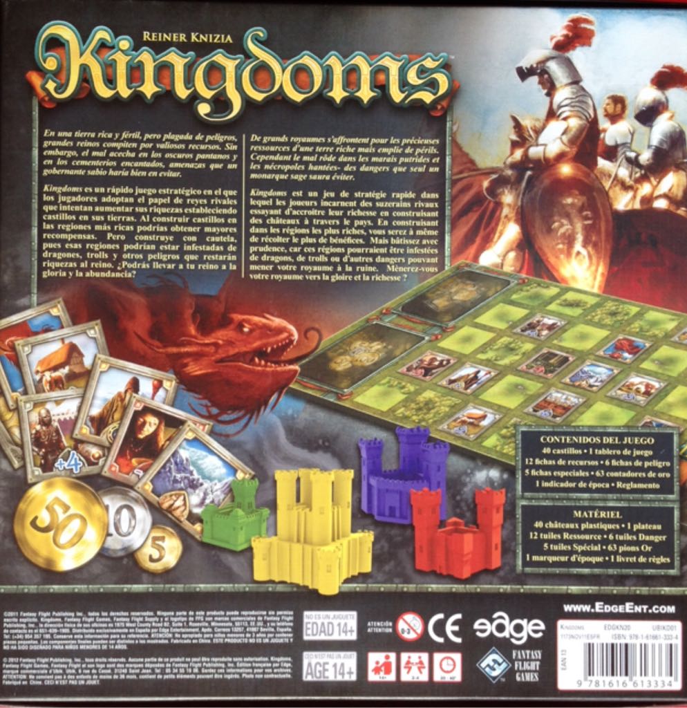 Kingdoms  (2-4) board game collectible [Barcode 9781616613334] - Main Image 2