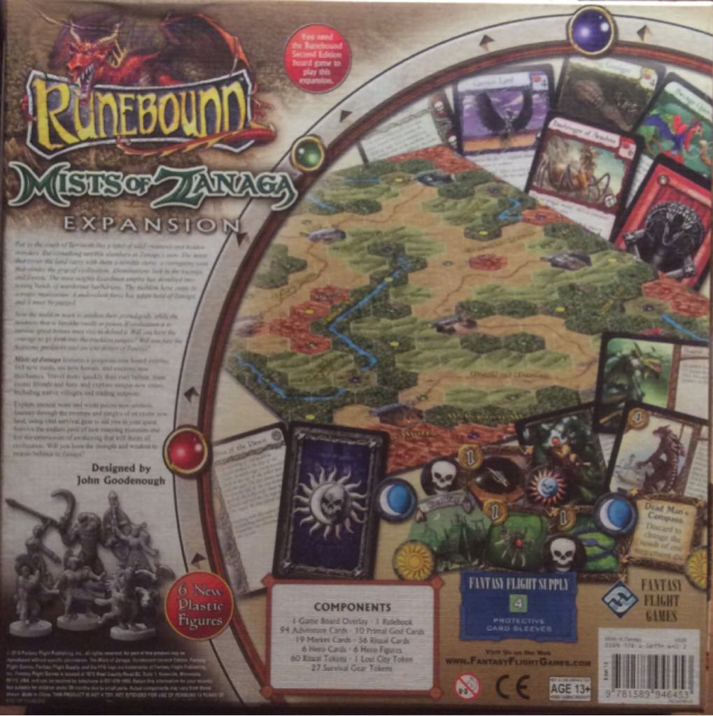 Runebound: The Mists of Zanaga Second Edition  (2 - 6) board game collectible - Main Image 2