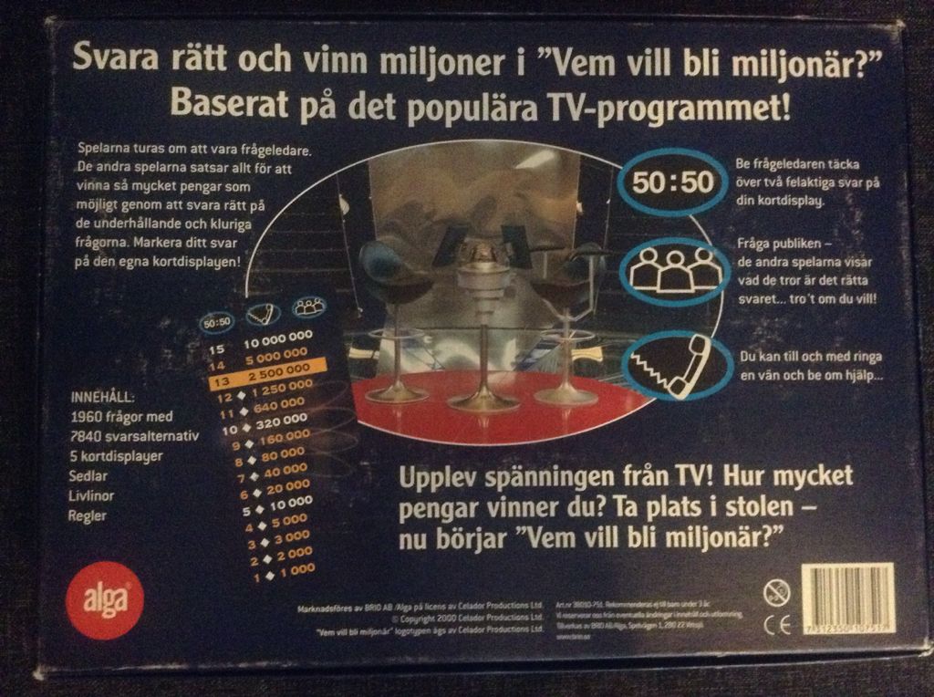 Vem vill bli miljonär  (2-5) board game collectible - Main Image 2