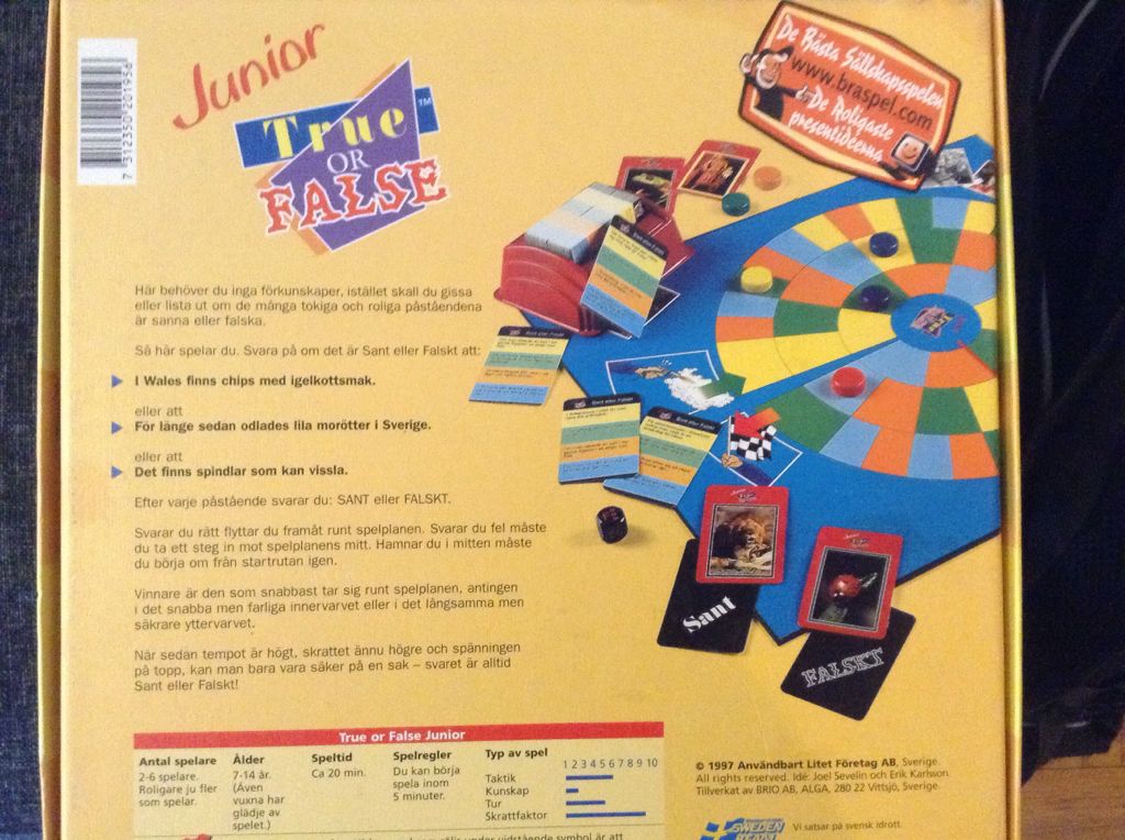 True Or False junior  (2-6) board game collectible - Main Image 2