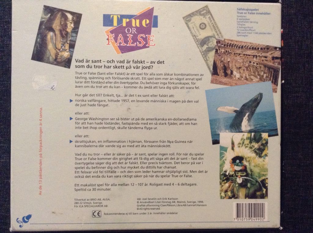 True Or False  (2-6) board game collectible - Main Image 2