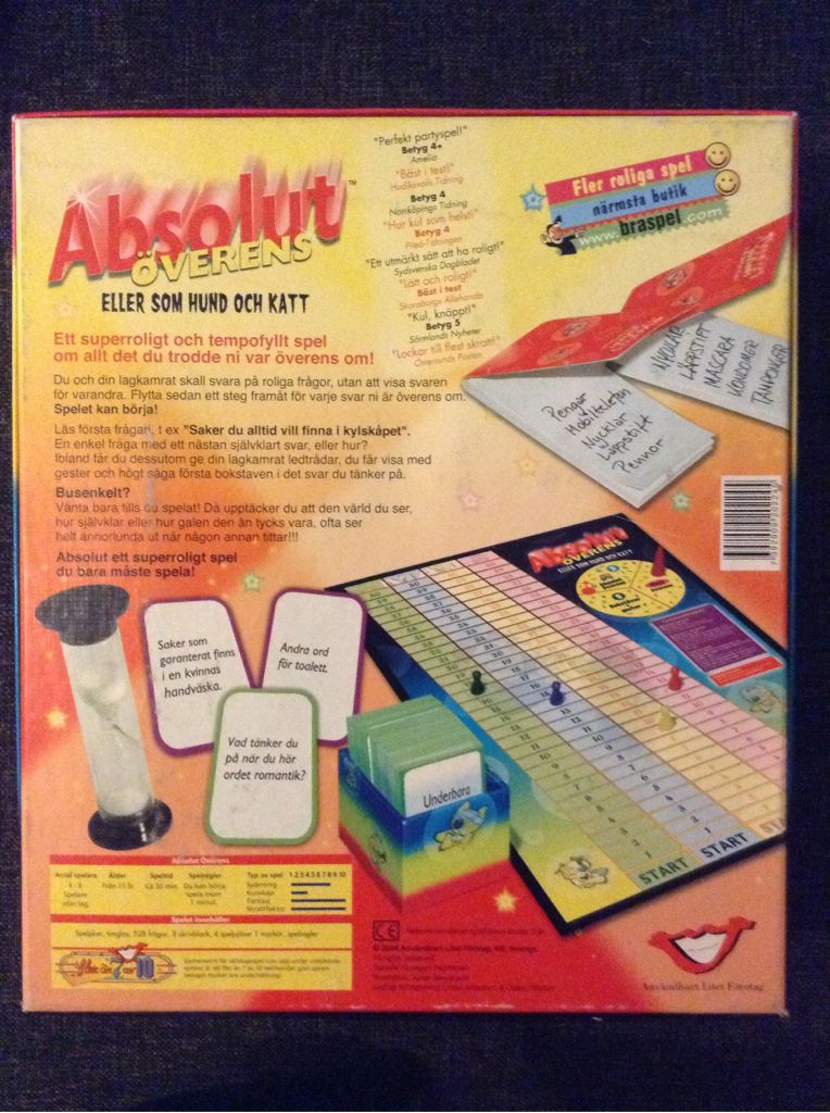 Absolut Överens  (4-8) board game collectible - Main Image 2