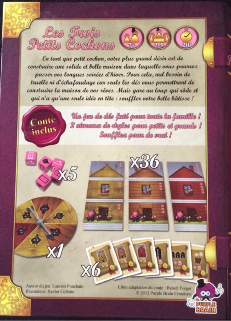 Les Trois Petits Cochons  (2-5) board game collectible - Main Image 2