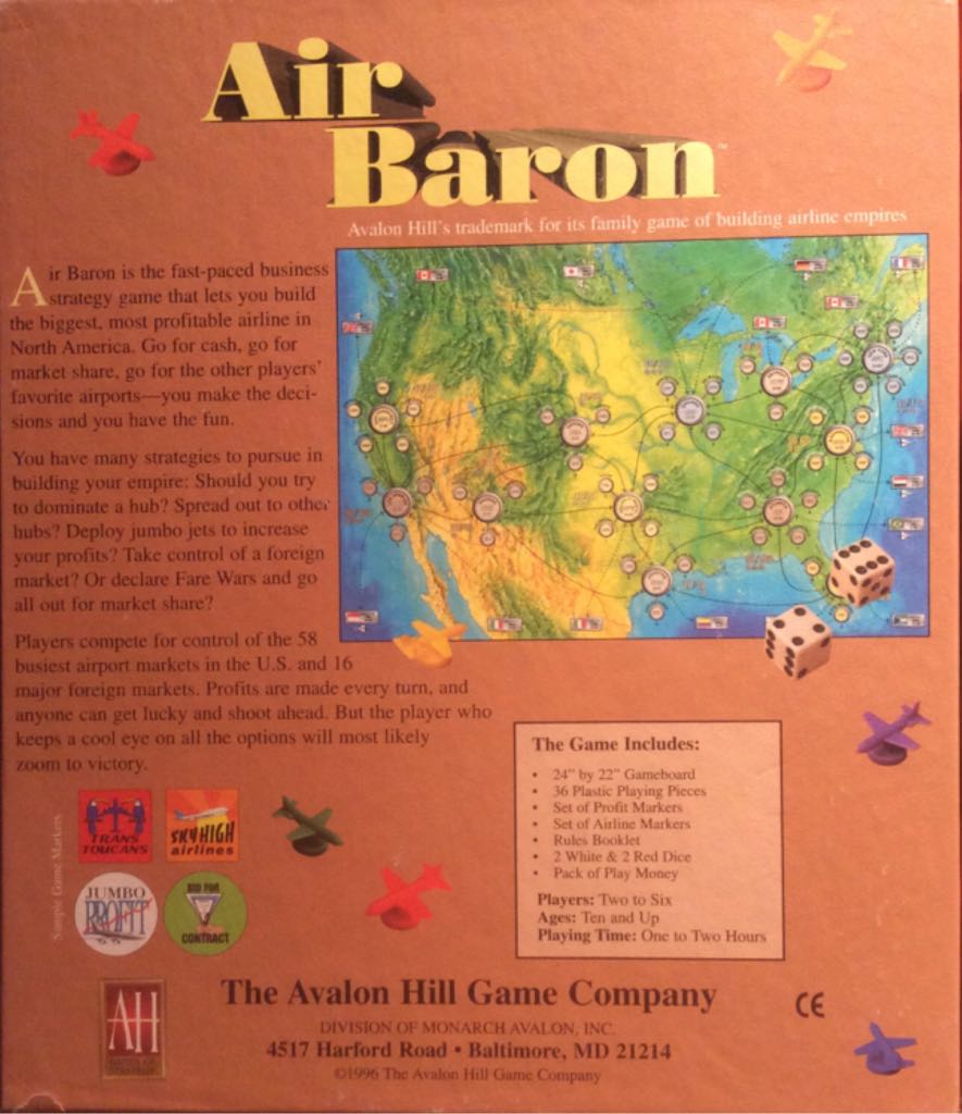 Air Baron  (2-6) board game collectible - Main Image 2