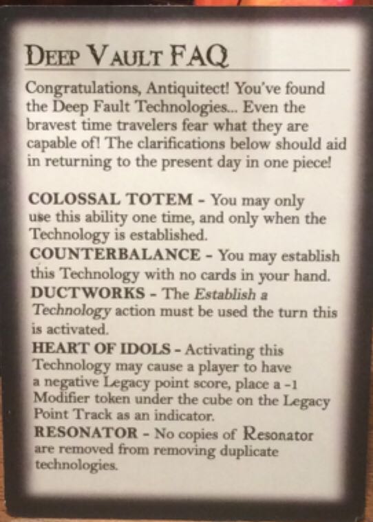 Legacy Forbidden Machines: Deep Vault Technologies Promo Cards  (2 - 4) board game collectible - Main Image 2