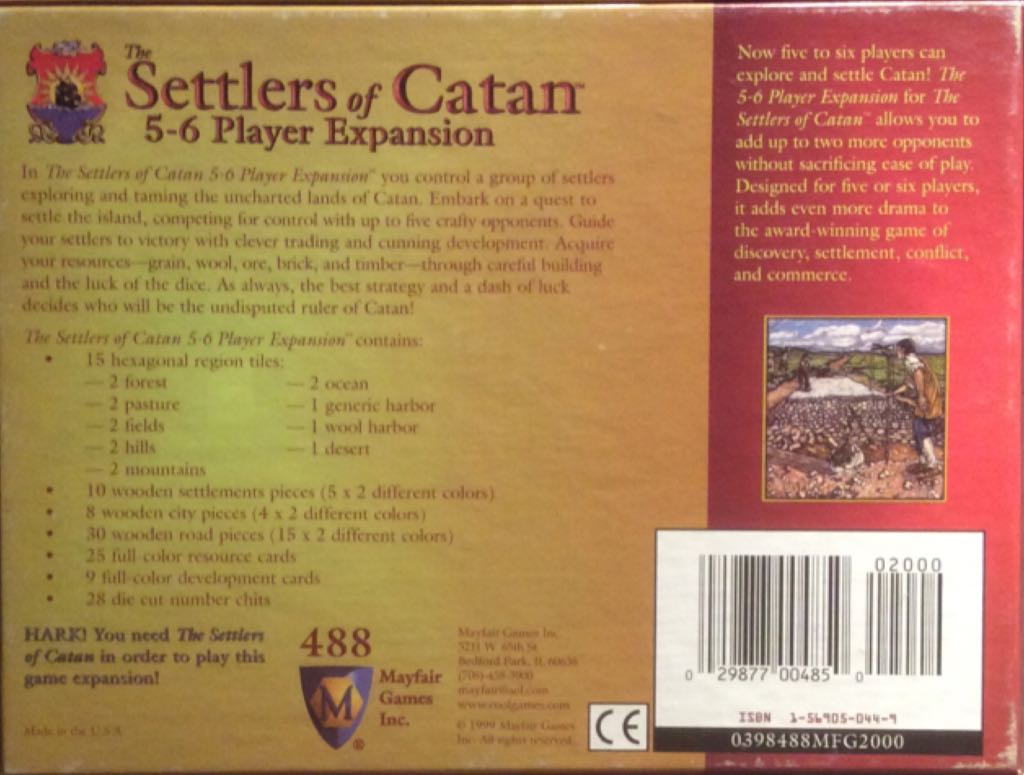 Catan: The Settlers of Catan 5 - 6 Player Expansion (5 - 6) board game collectible - Main Image 2