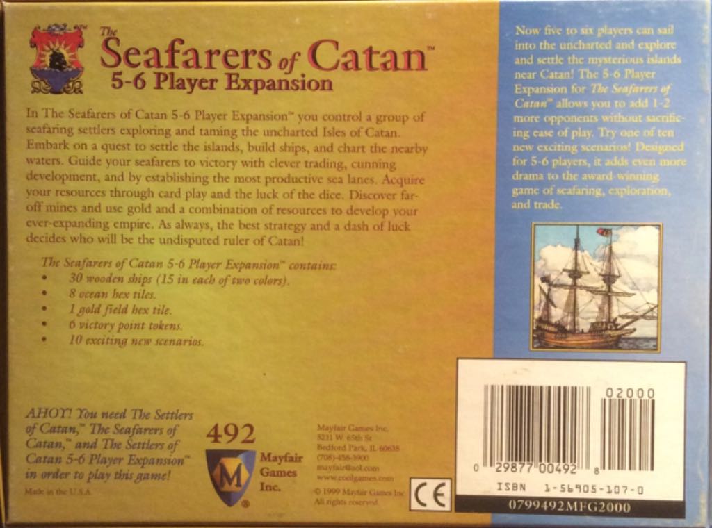 Catan: The Seafarers of Catan 5-6 Player Expansion  (5-6) board game collectible - Main Image 2