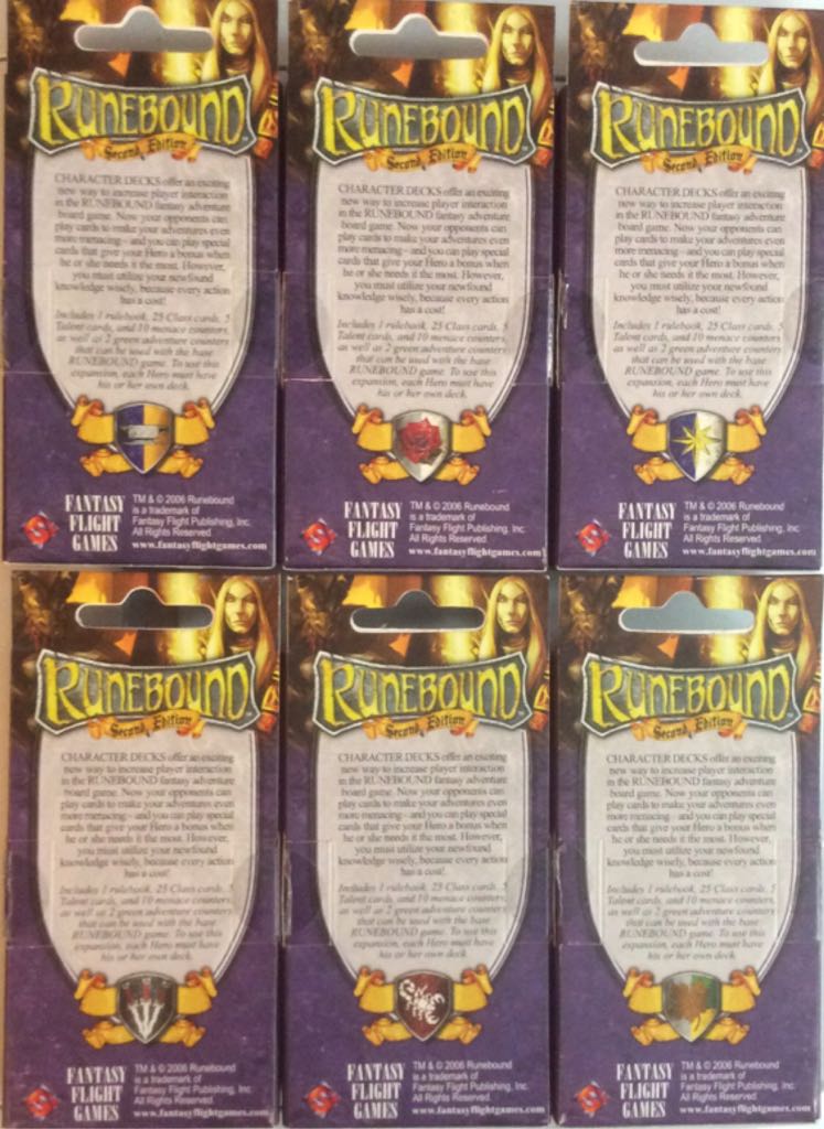 Runebound: Character Expansion Decks  (2-6) board game collectible - Main Image 2