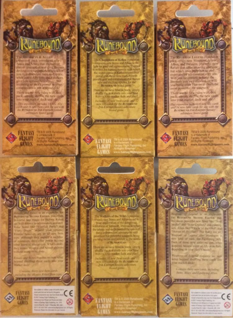Runebound: Item & Ally Expansion Card Decks  (2-6) board game collectible - Main Image 2