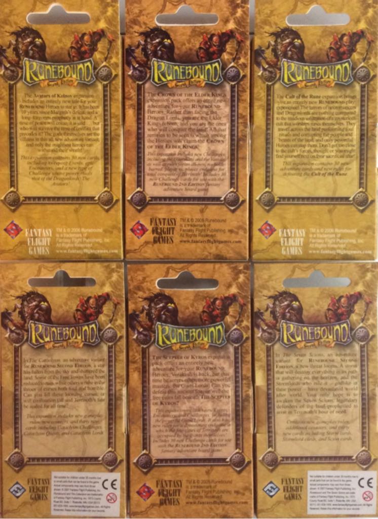 Runebound: Adventure Variant Expansion Decks  (2-6) board game collectible - Main Image 2