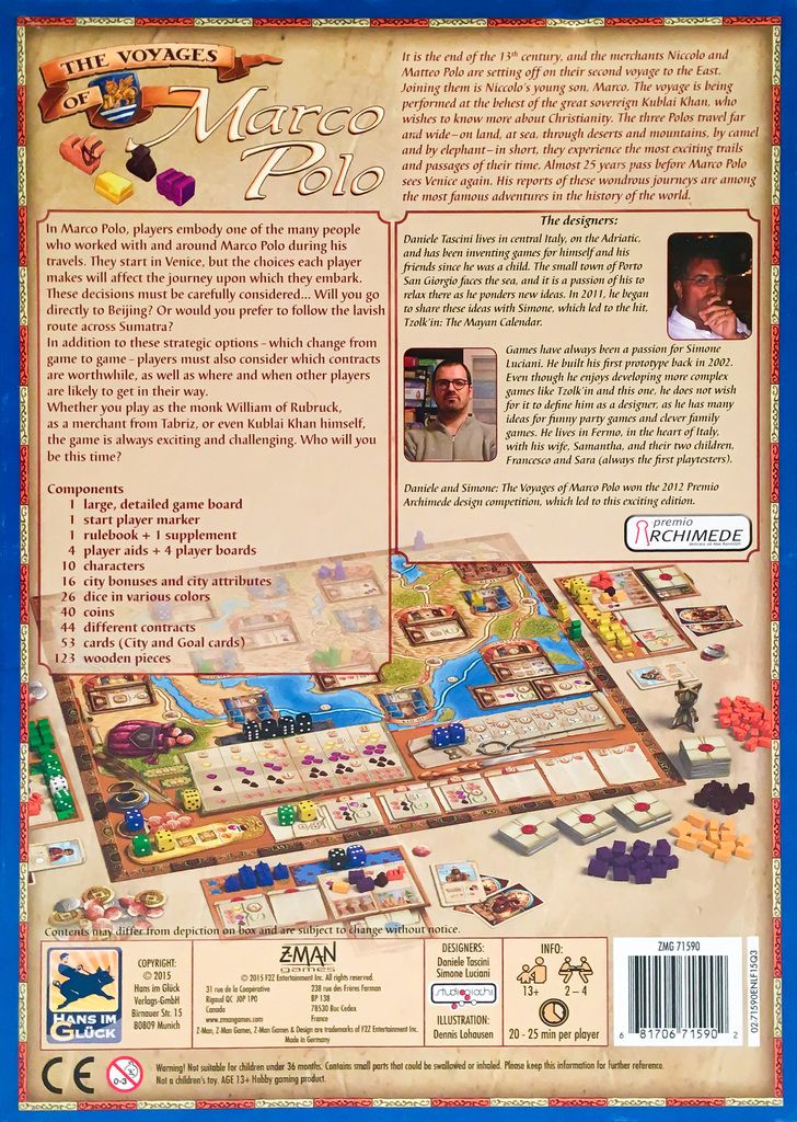The Voyages of Marco Polo  (3-4) board game collectible - Main Image 2