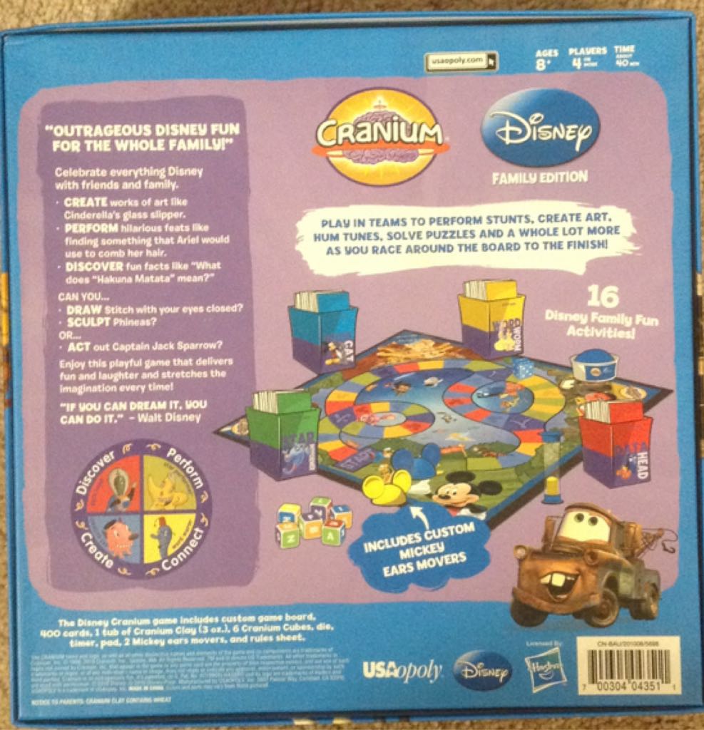 Cranium Disney Family Edition  (4 or more) board game collectible - Main Image 2