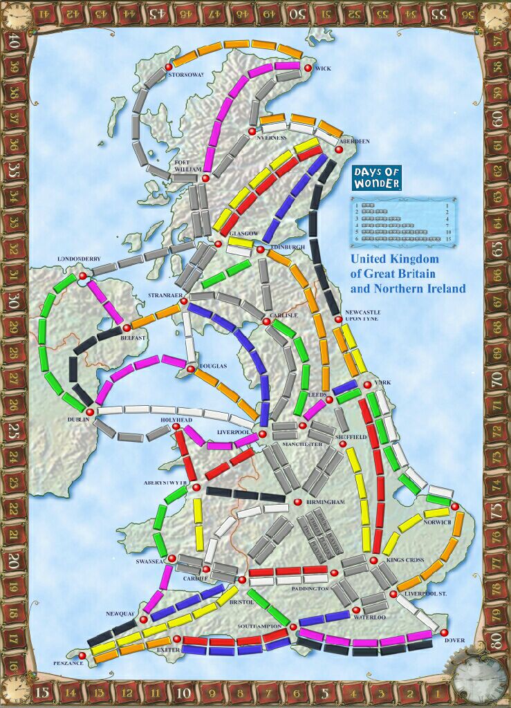 Ticket To Ride: Map Collection 5 - UK & Pennsylvania.  (2-5) board game collectible - Main Image 2