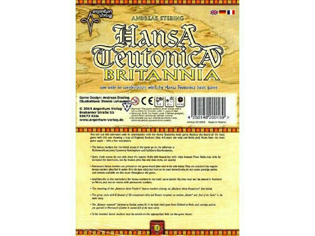 Hansa Teutonica: Britannica Expansion  (2-5) board game collectible - Main Image 2