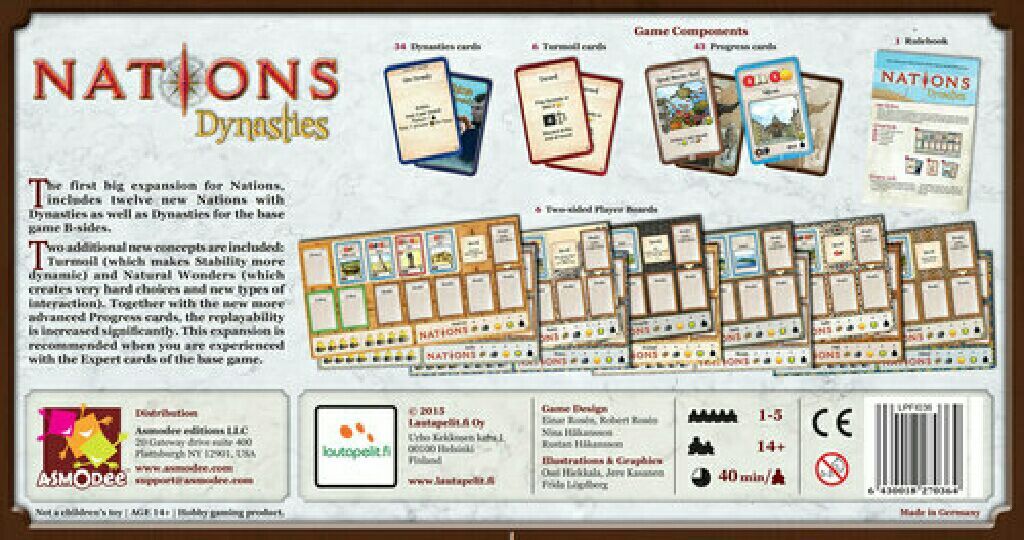 Nations: Dynasties  (1-5) board game collectible - Main Image 2