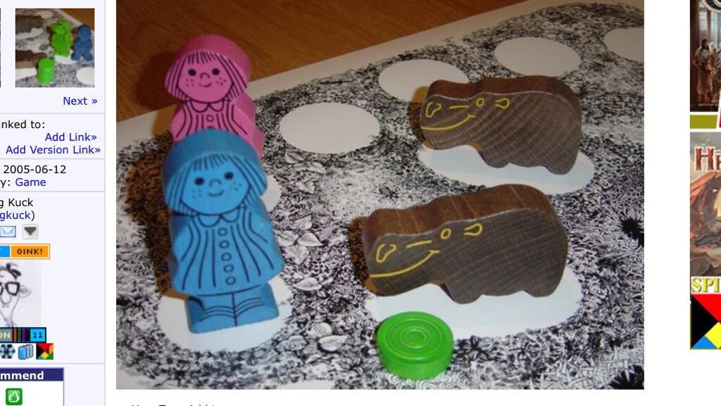 Wir füttern die kleinen Nilpferde Sonderpreis Spiel des Jahres 1983  (2-4) board game collectible - Main Image 2