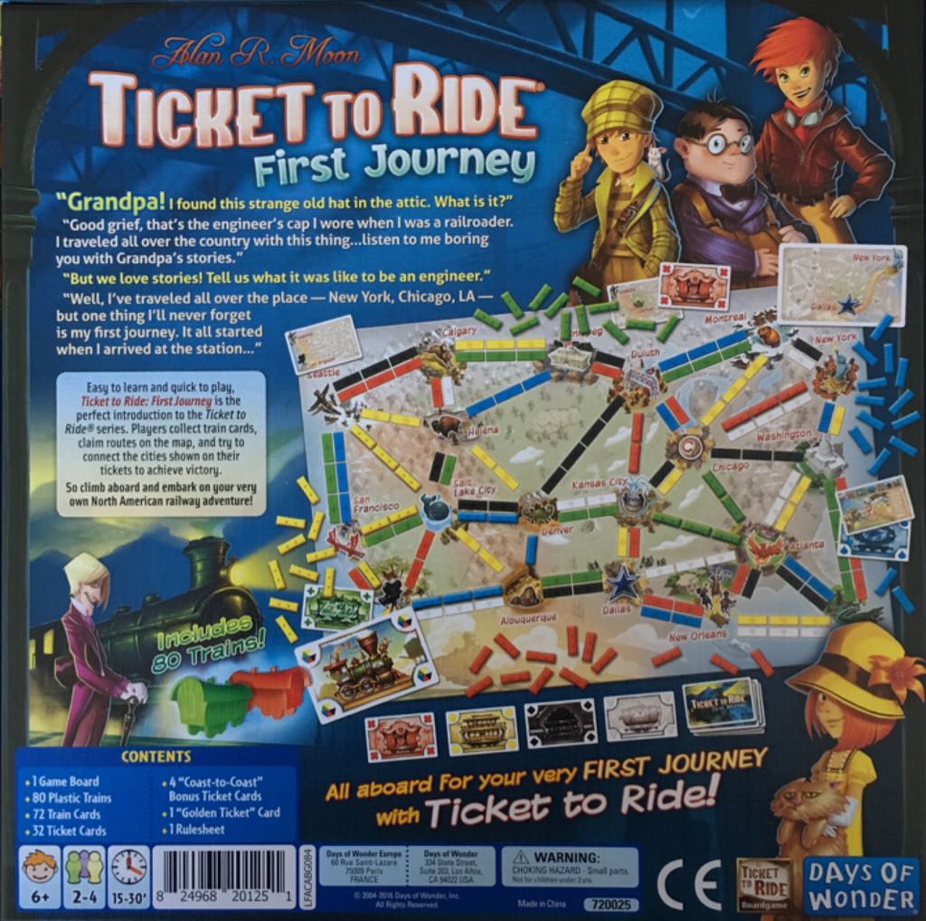 Ticket To Ride: First Journey  (2-4) board game collectible - Main Image 2
