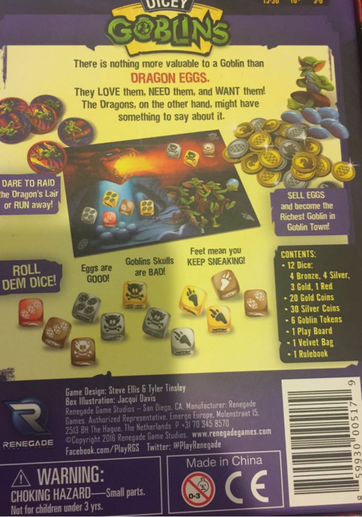 Dicey Goblins  (3-6) board game collectible - Main Image 2