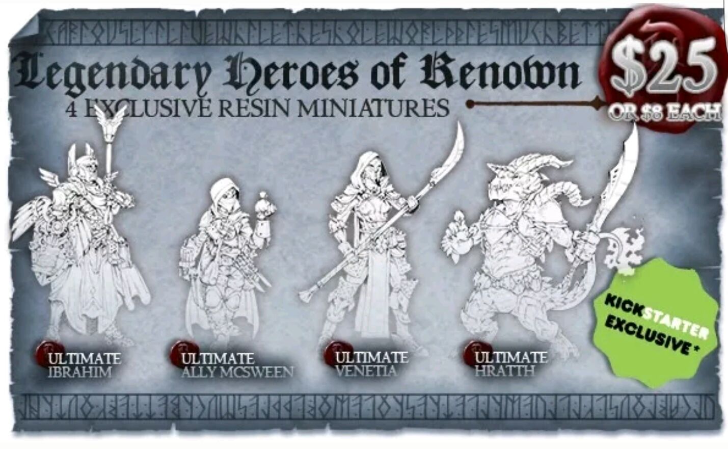 Dungeon Saga Exclusive: Legendary Heroes Of Renown  (2-5) board game collectible - Main Image 2