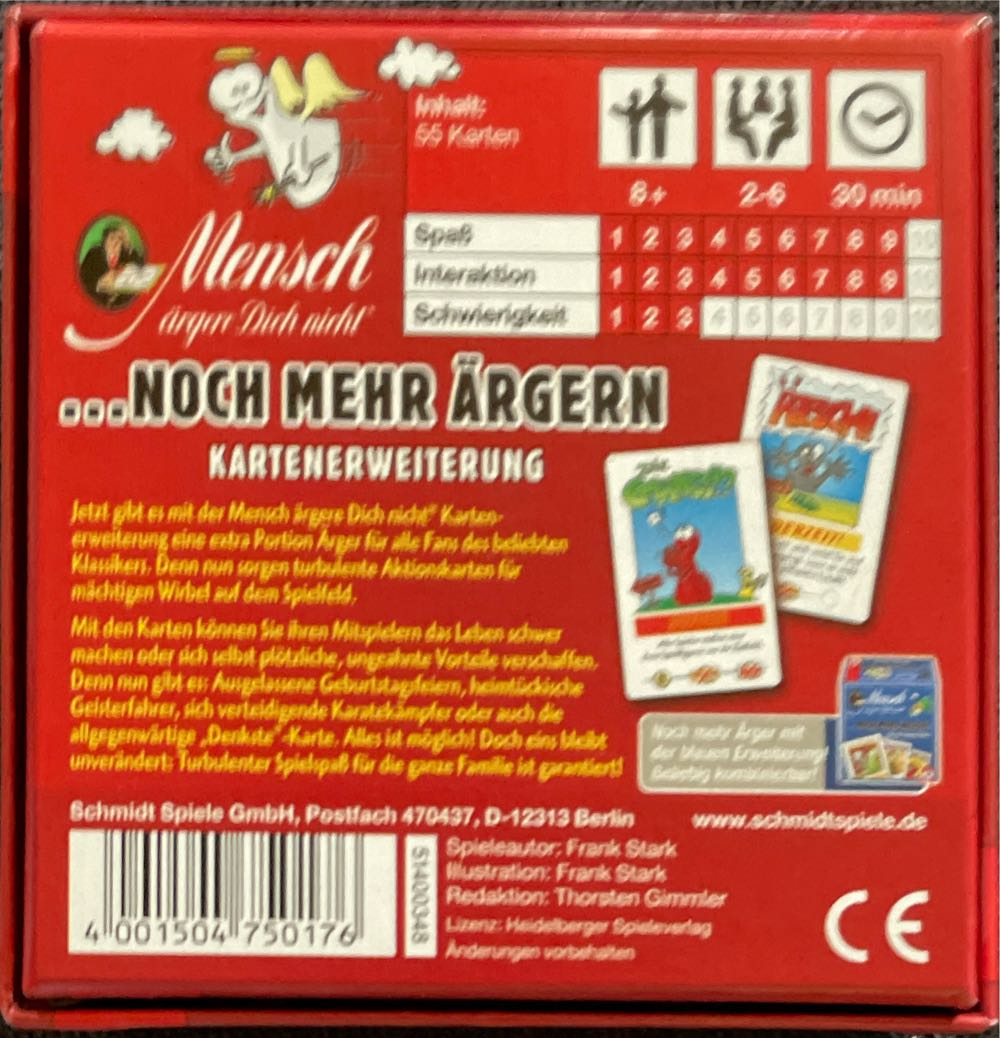 Mensch ärgere dich nicht, ...noch mehr ärgern, Rot  (2-6) board game collectible - Main Image 2