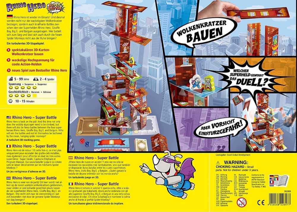 Rhino Hero: Super Battle  (2-4) board game collectible - Main Image 2